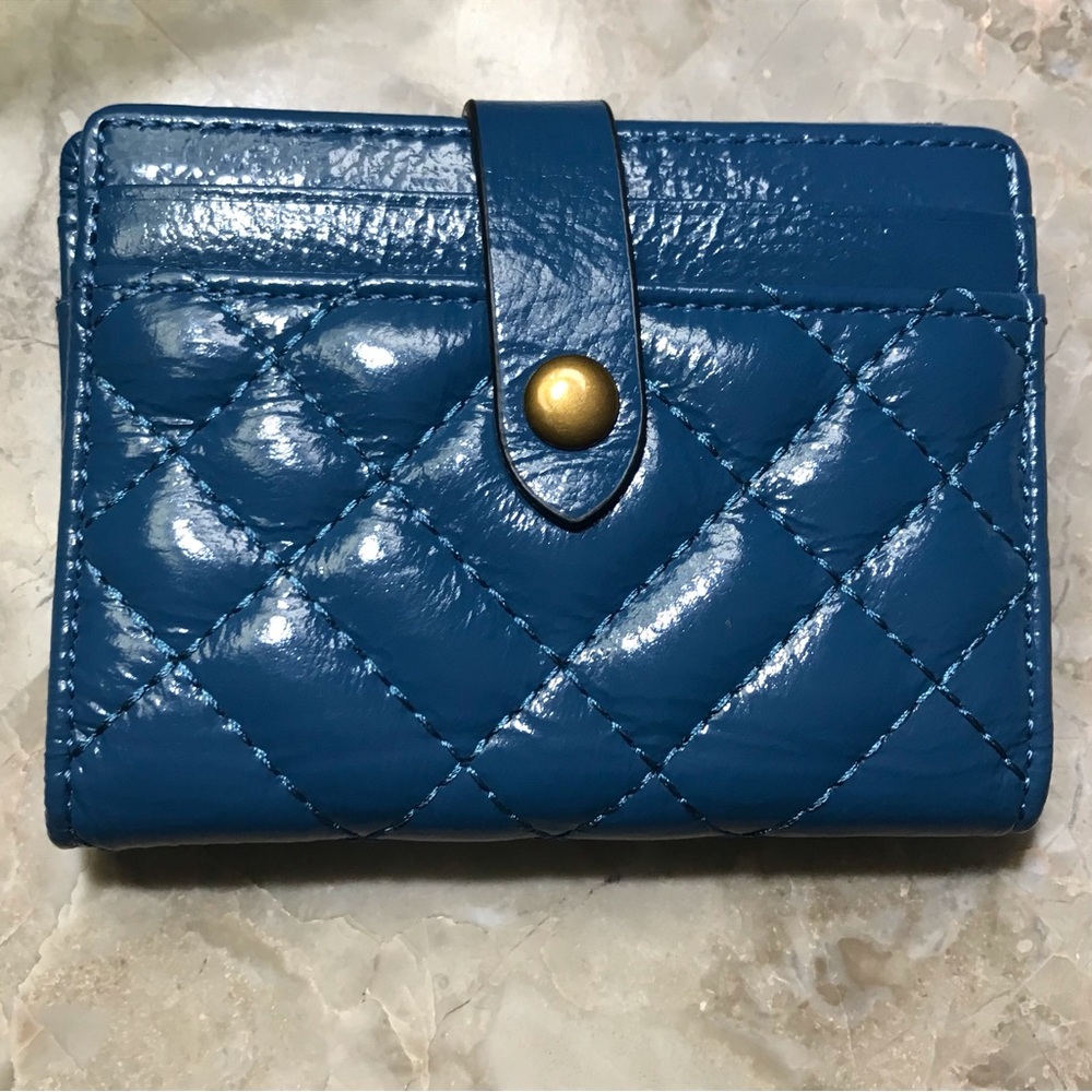 Kurt Geiger Blue Turquoise Snap Wallet